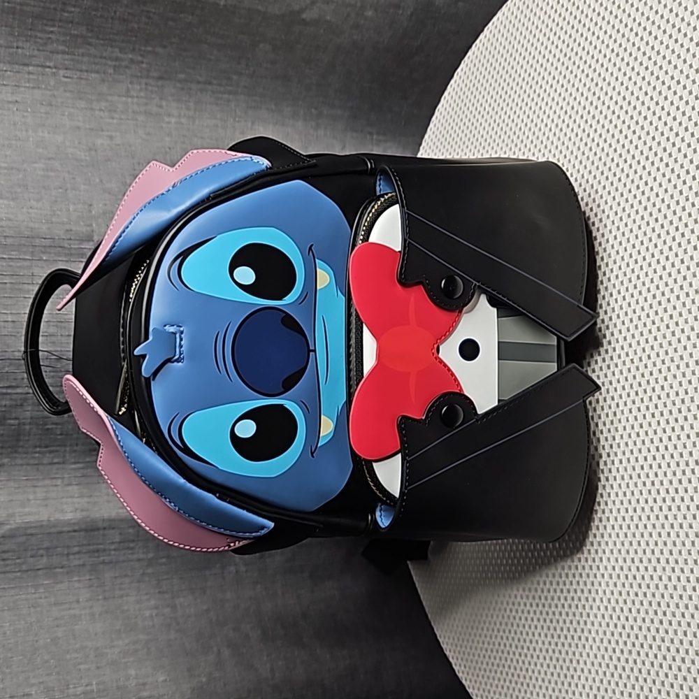 LOUNGEFLY VAMPIRE STITCH BOWTIE MINI BACKPACK NWT